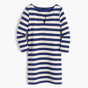J.Crew Striped Tunic Dress in Cream and Blue